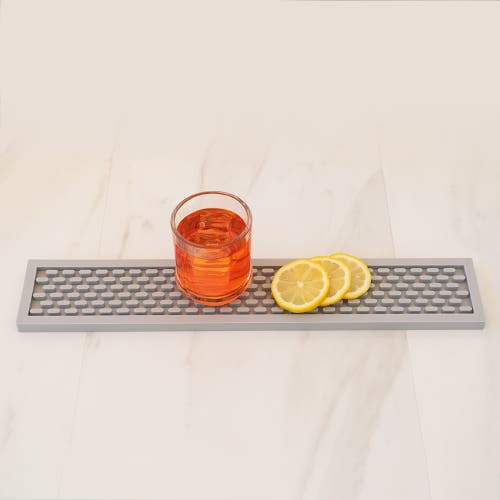 A Bar Above Grey Silicone Bar Mat, 3.25x18" In Grey