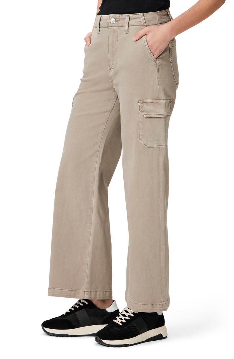 PAIGE Carly High Waist Ankle Wide Leg Cargo Pants, Alternate, color, 