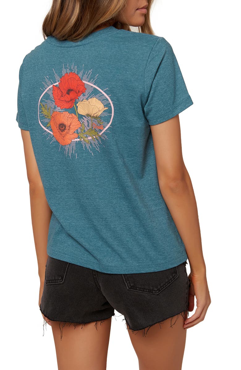 O'Neill Poppy Field Graphic Tee, Alternate, color, 