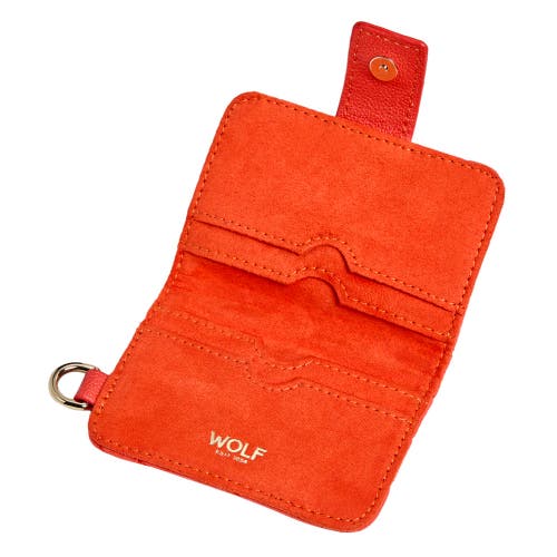 Wolf Mimi Swirl Card Case In Radiant Red