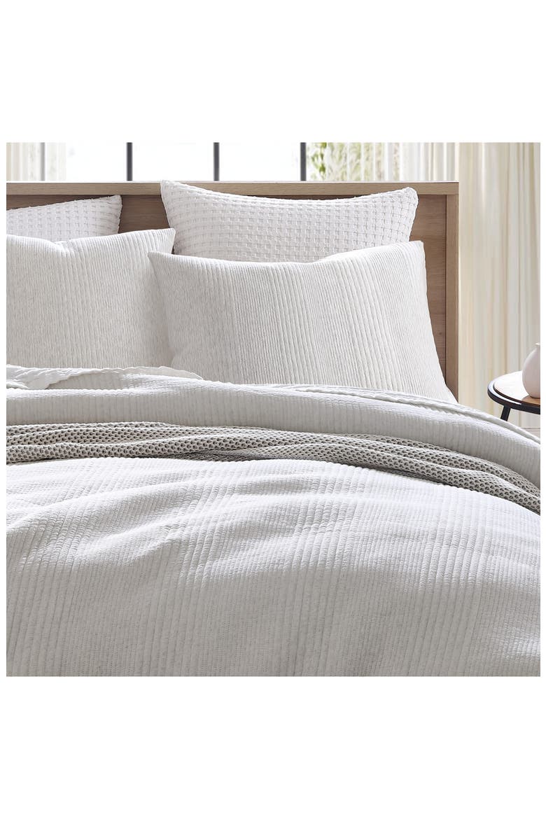 Pure Rib Comforter & Sham Set, Alternate, color, HEATHERED GREY
