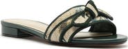 Alexandre Birman x Agua by Agua Bendita Grosgrain Raffia Slide Sandal