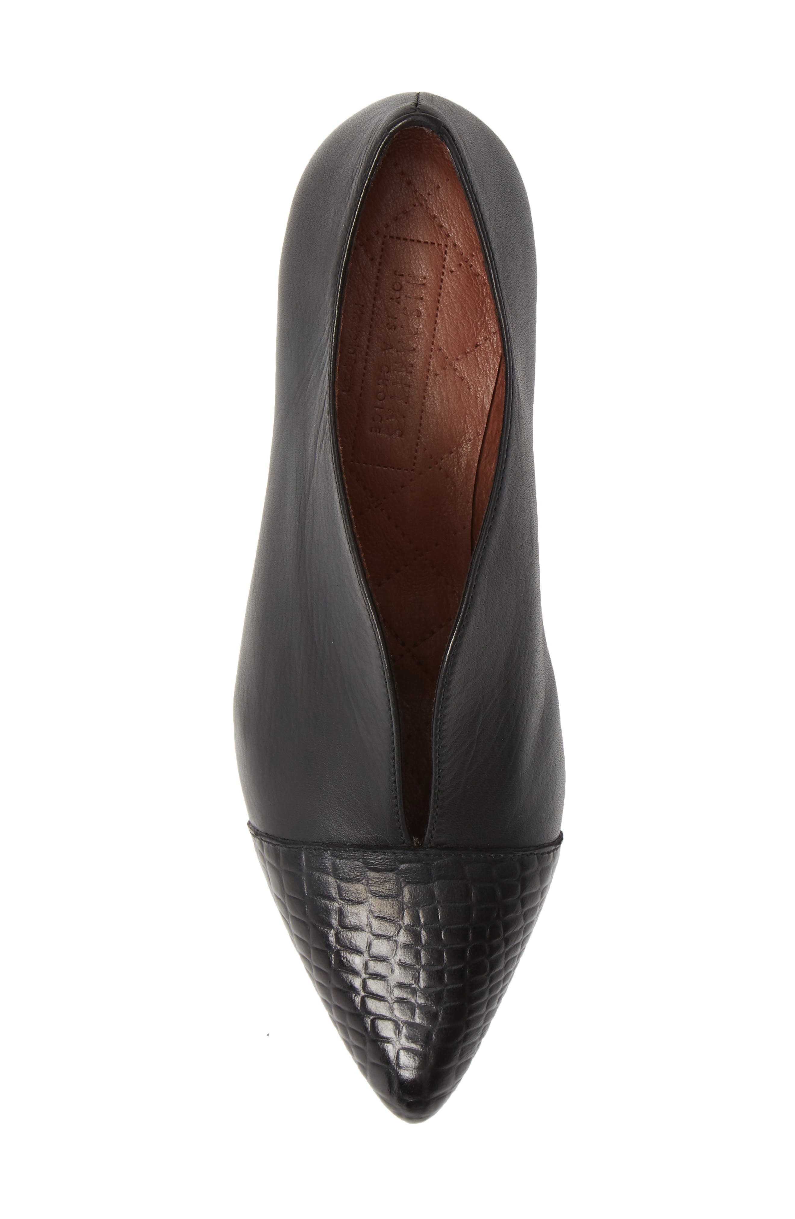 Lanita Pump, Alternate, color, CAIMAN/ SOHO BLACK LEATHER