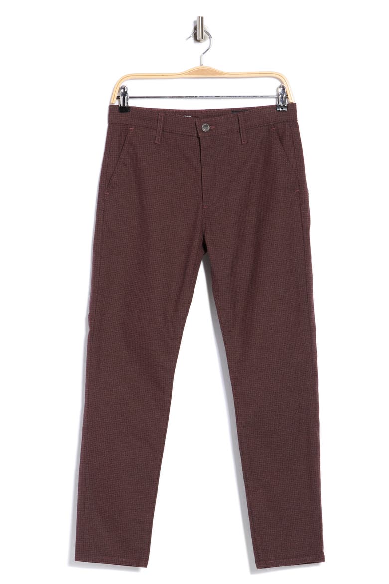 Caden Gingham Tapered Casual Pants, Main, color, PIXIE GINGHAM MAROON MULTI