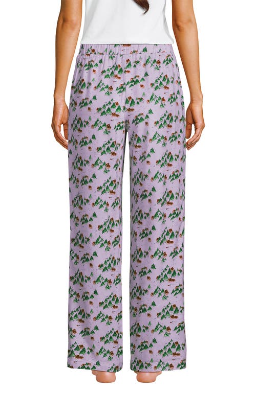 Lands' End Print Flannel Pajama Pants In Multi