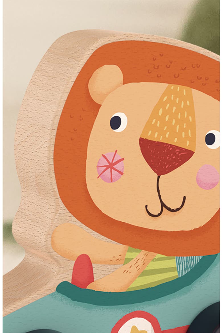 Bababoo Lion Push and Pull Toy, Alternate, color, Turquoise