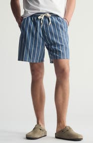 Brooklyn Industries Stripe Pull-On Loose Fit Shorts