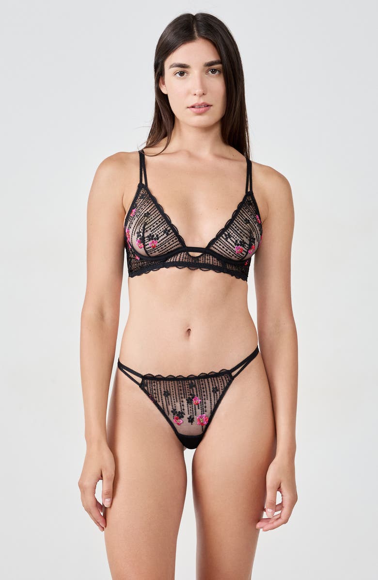 Etam Drama Classique Underwire Bra, Alternate, color, Black