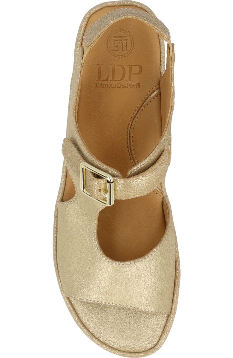 L'Amour des Pieds Azenor Ankle Strap Sandal, Alternate, color, Gold