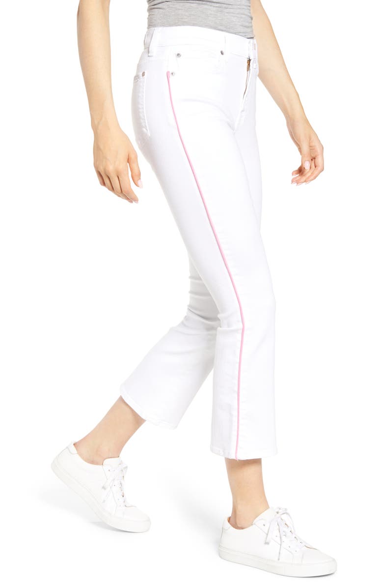 7 For All Mankind <sup>®</sup> High Waist Crop Jeans, Alternate, color, 