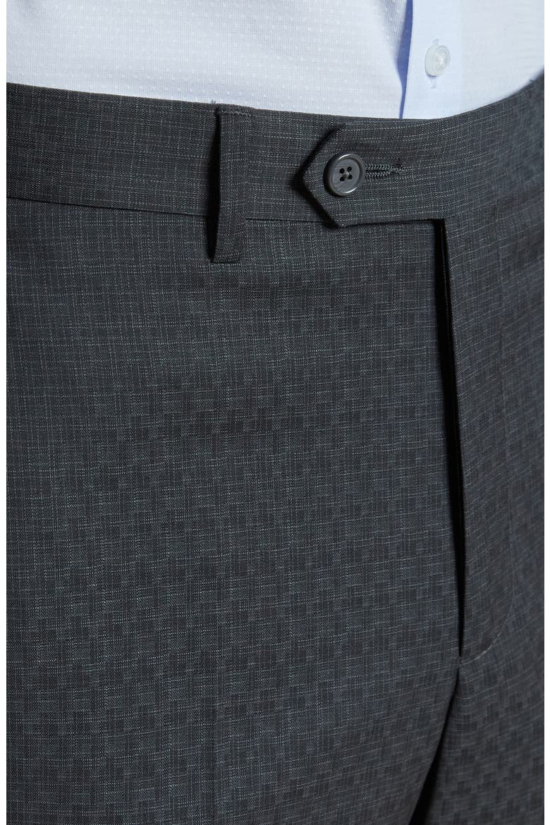 Flat Front Stretch Wool Dress Pants, Alternate, color, CHARCOAL