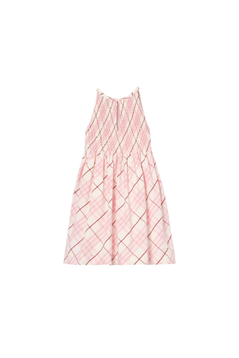 Check Cotton Dress, Alternate, color, Flora pink