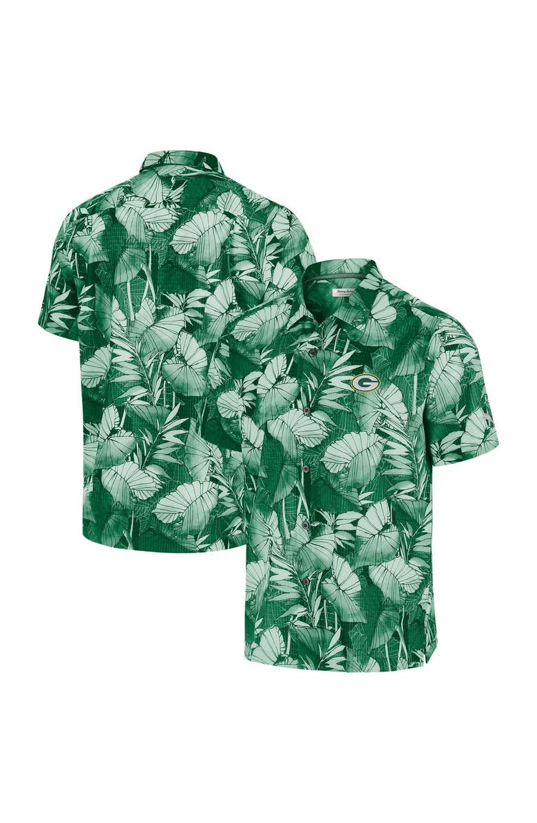 Tommy Bahama Men's Tommy Bahama Green Green Bay Packers Big & Tall Coast Nuevo Fronds IslandZone Button-Up Shirt, Main, color, 
