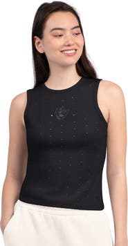 STARTER Women's Starter Black Las Vegas Raiders Rhinestone Sprinkle Ribbed Tank