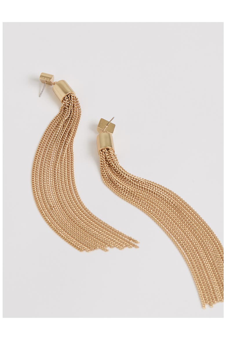 Tessa Tassel Drop Earrings, Alternate, color, GOLD TONE