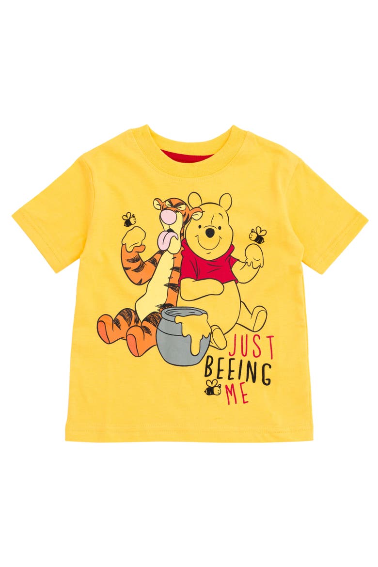 Winnie the Pooh T-Shirt & French Terry Shorts Set, Alternate, color, Yellow