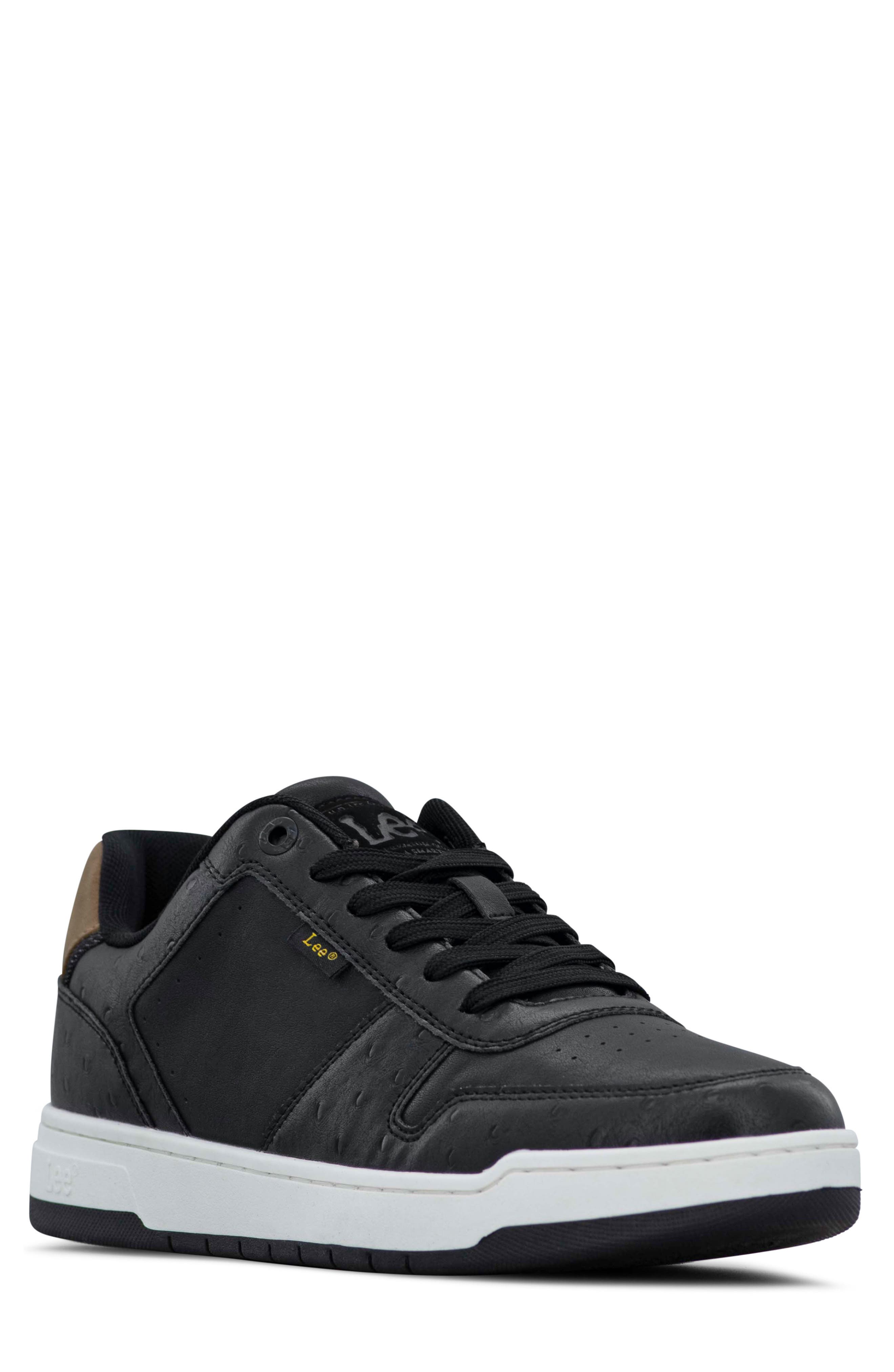 Specter EXO Faux Leather Sneaker, Main, color, BLACK/ BLACK/ OSTRICH