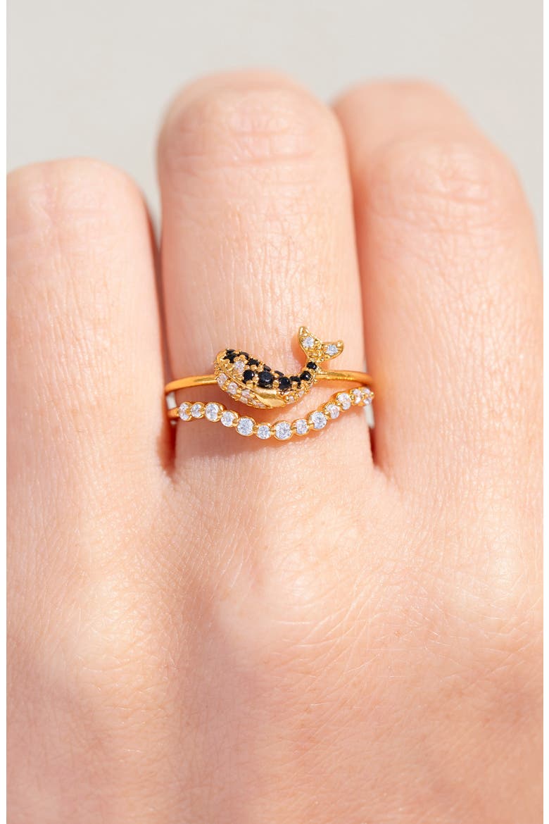 Whale Stacking Ring Set, Alternate, color, GOLD