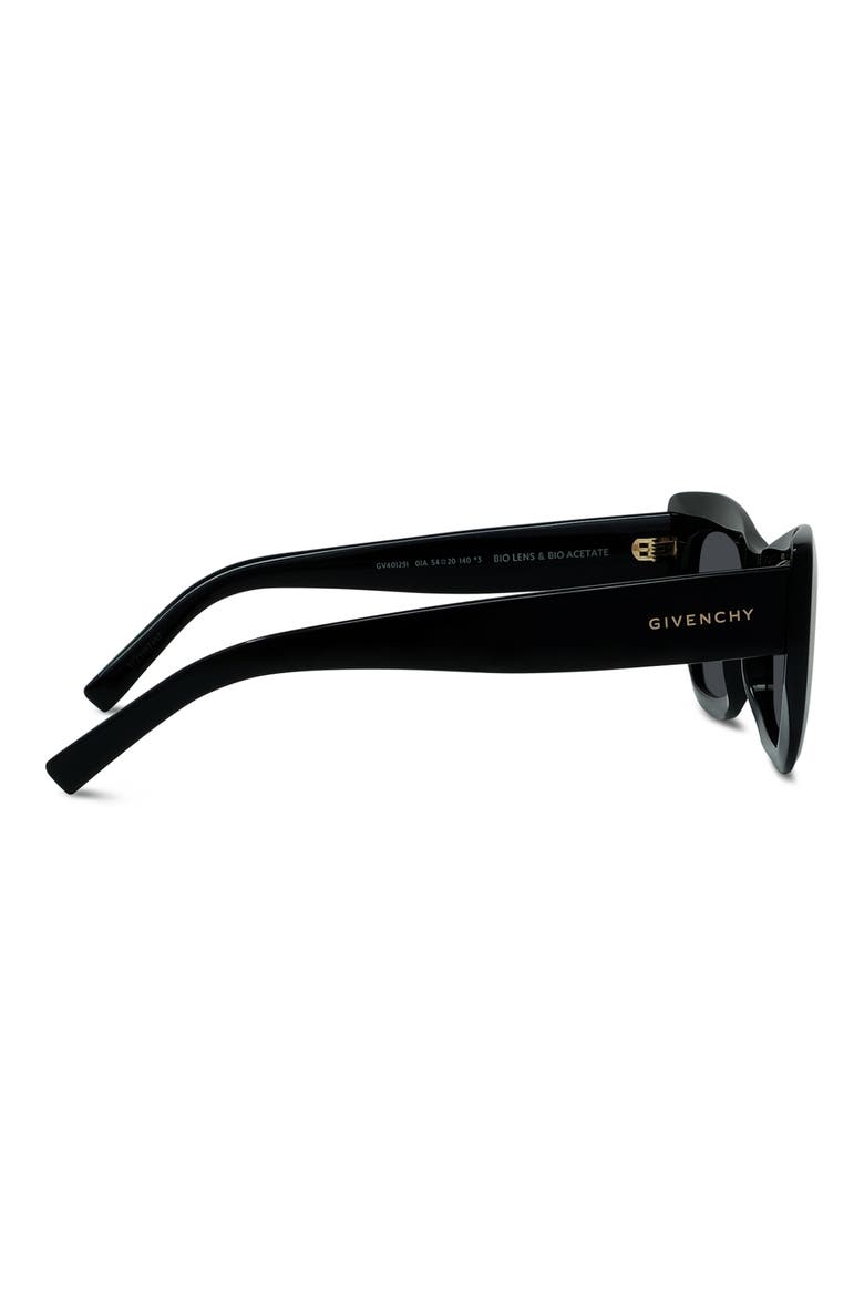 City 54mm Cat Eye Sunglasses, Alternate, color, SHINY BLACK / SMOKE