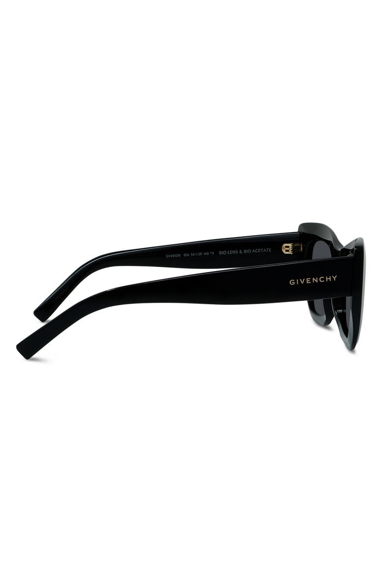 Givenchy City 54mm Cat Eye Sunglasses, Alternate, color, Shiny Black / Smoke