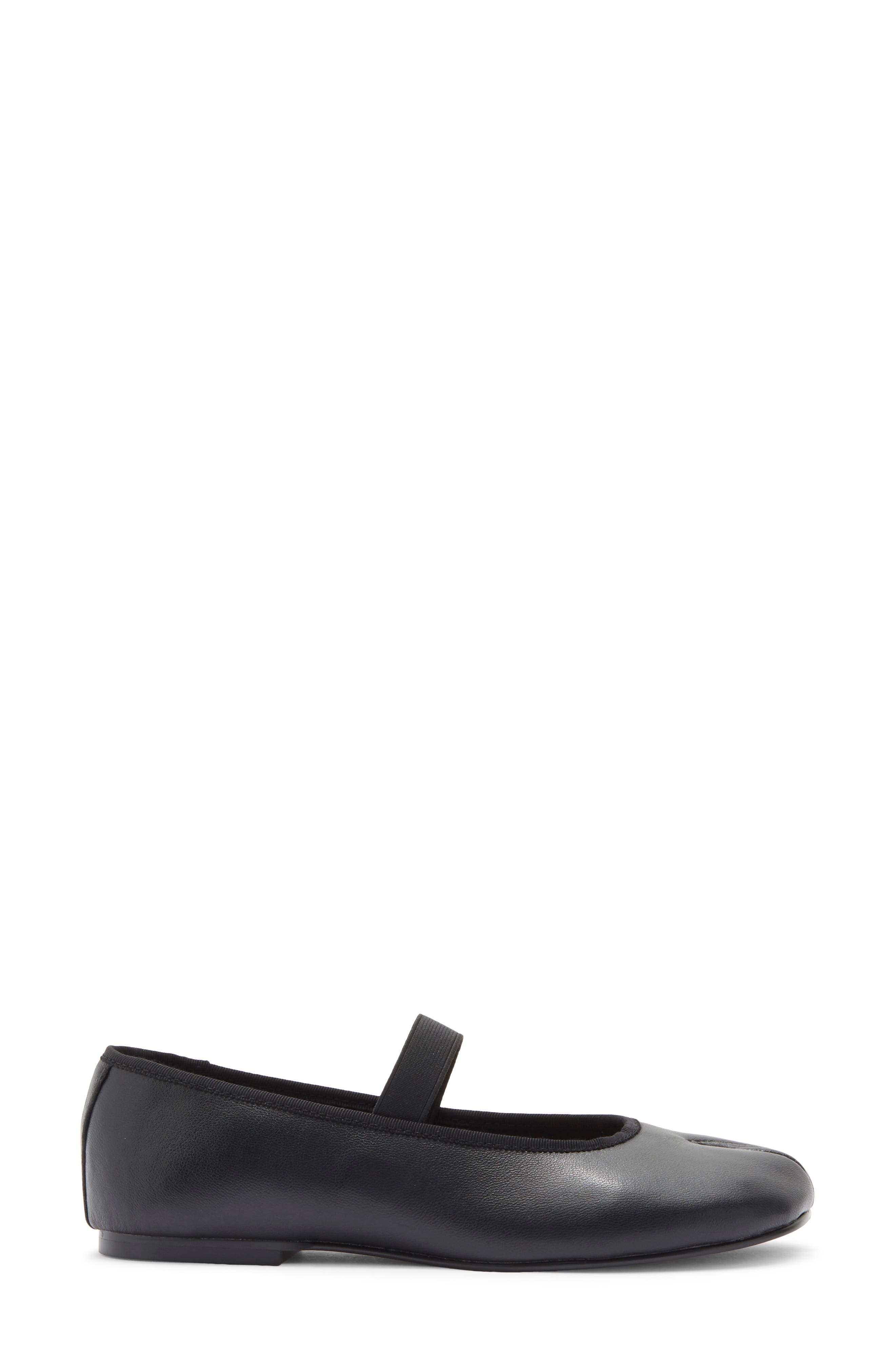 Crisce Leather Mary Jane Flat, Alternate, color, BLACK LEATHER