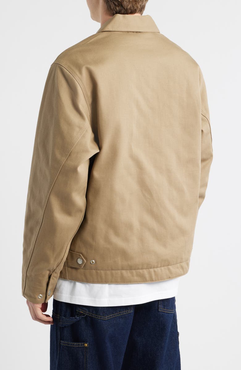 Carhartt Work In Progress Modular Script Embroidered Twill Jacket, Alternate, color, Beige Leather