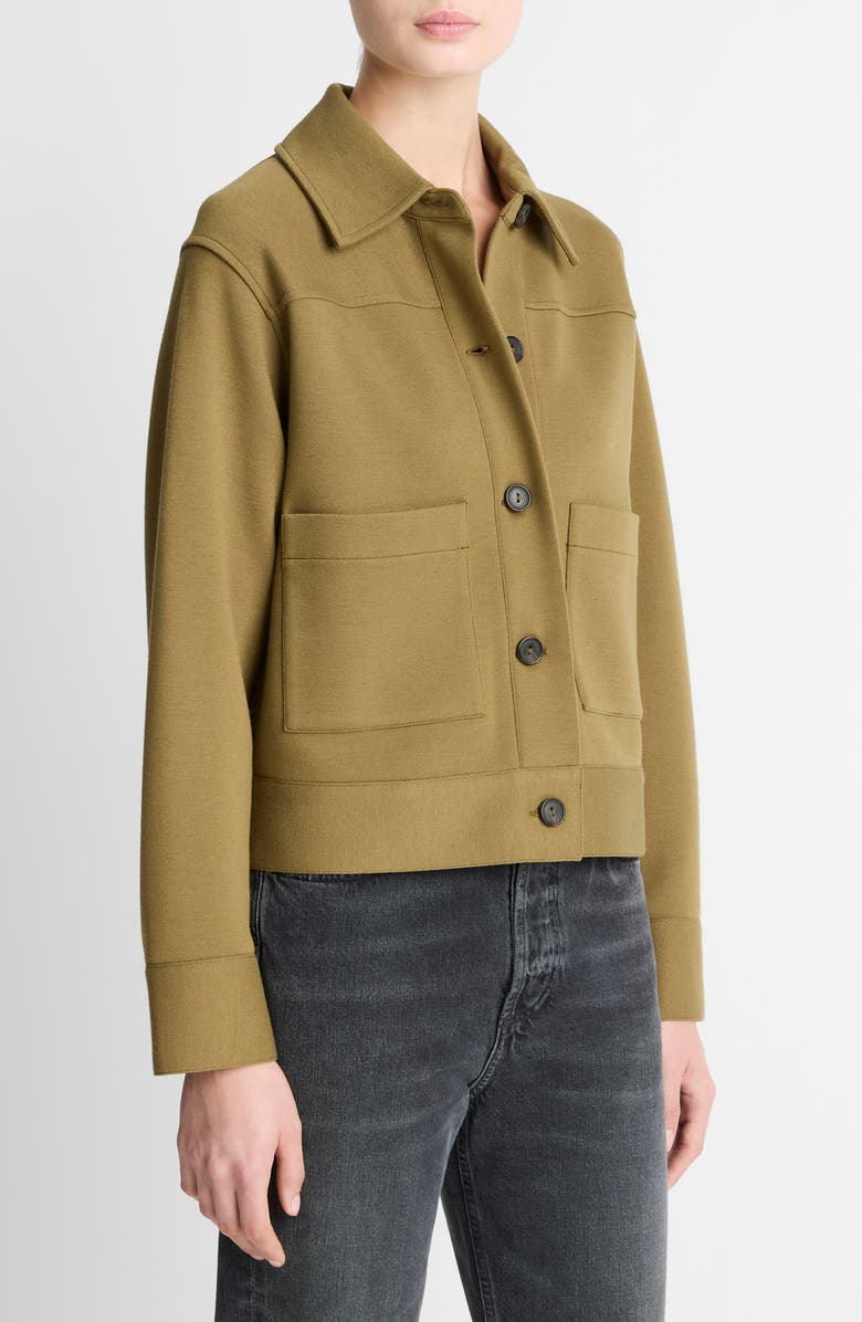 Vince Crop Jacket, Alternate, color, Dark Olive Stone