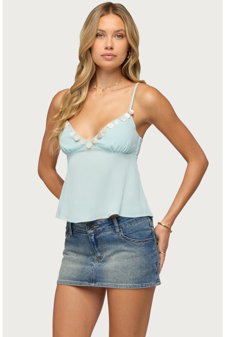 Willah Coastal Charm Babydoll Top, Alternate, color, LIGHT-BLUE