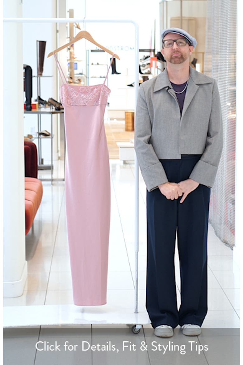Engracia Sequin Sleeveless Satin Gown video