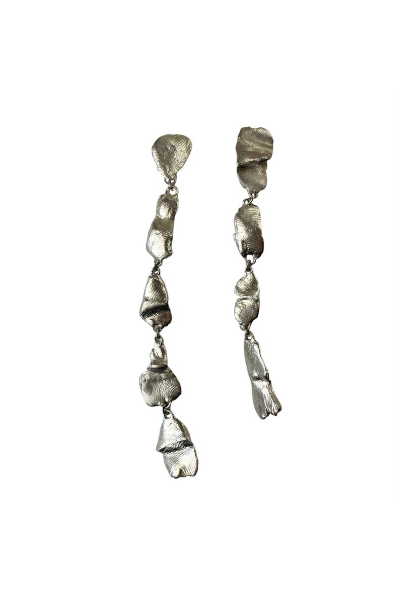 Hyades Silver Drop Earrings, Main, color, Sterling Silver
