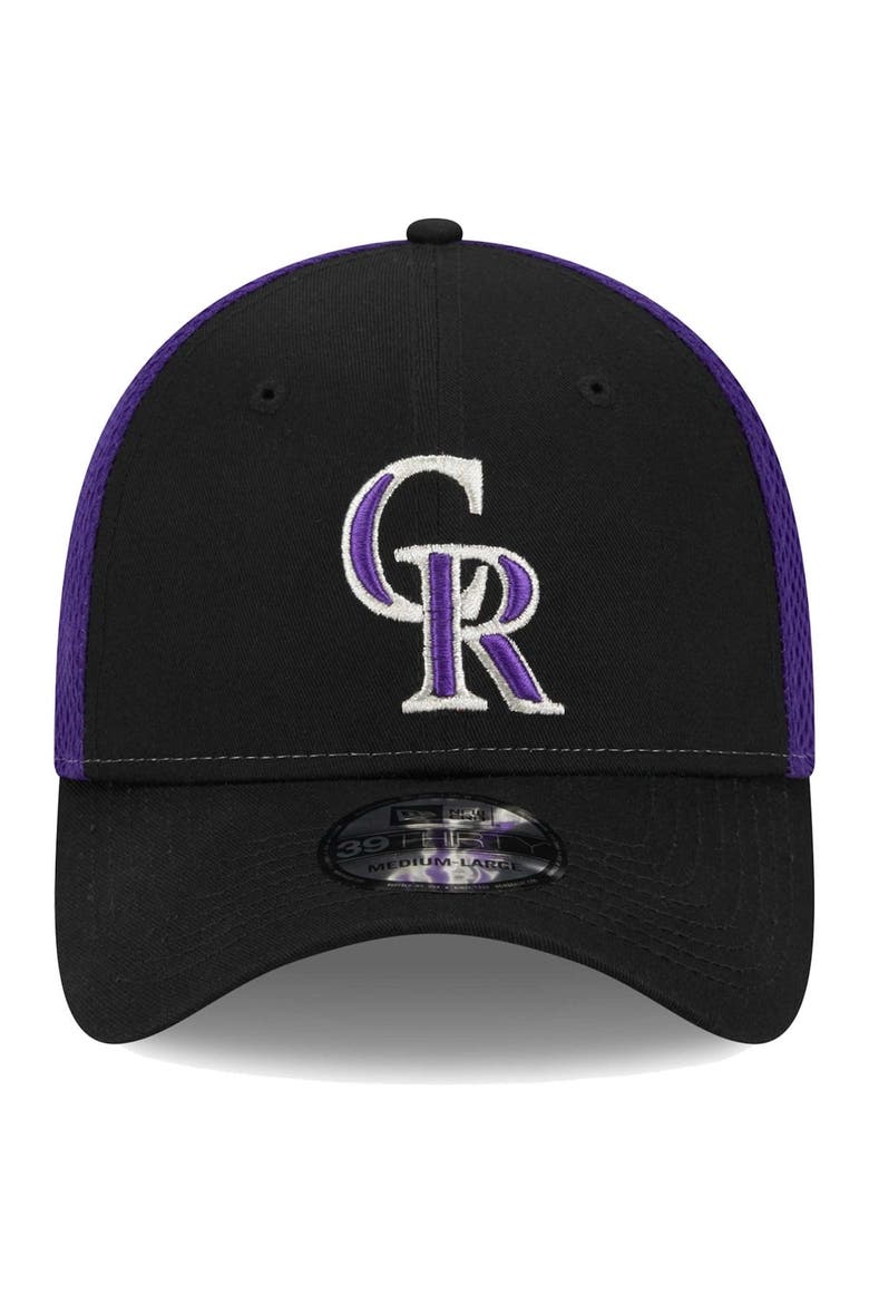 Men's New Era Black Colorado Rockies Team Neo 39THIRTY Flex Hat, Alternate, color, Black