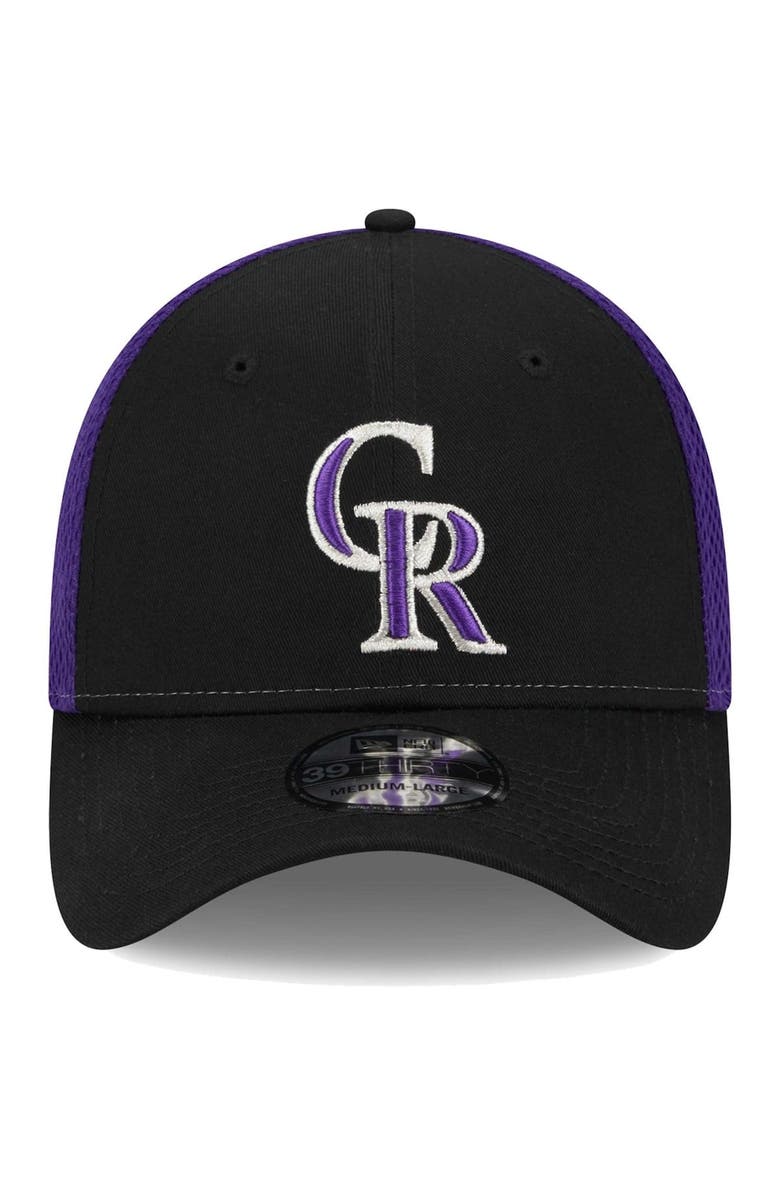 New Era Men's New Era Black Colorado Rockies Team Neo 39THIRTY Flex Hat, Alternate, color, Black