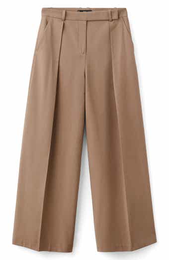 MANGO Pleated Straight Leg Pants