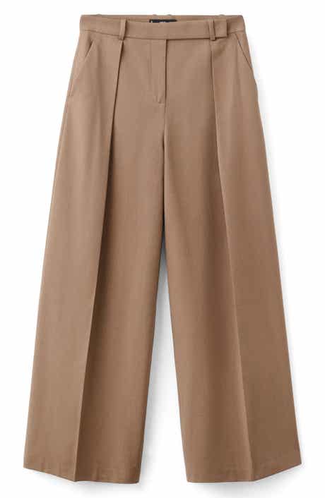 MANGO Pleated Straight Leg Pants