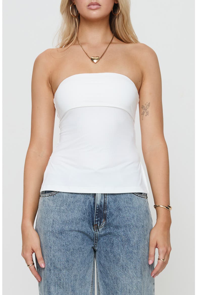 Strutter Strapless Top, Main, color, WHITE