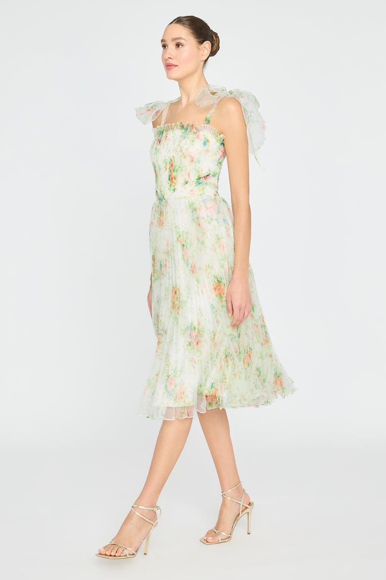 Betty Pleated Organza Dress, Alternate, color, Petite Primrose