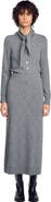 SANDRO Pointelle knit maxi skirt