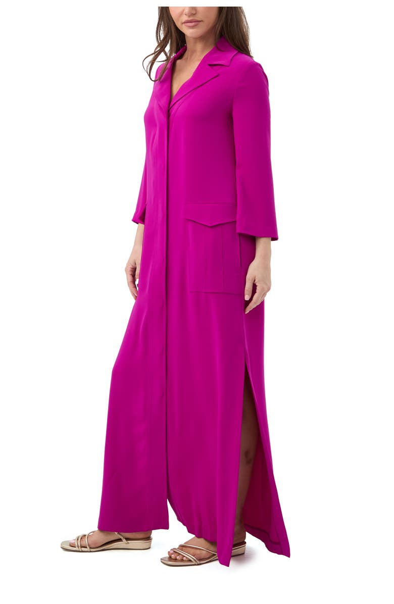 Trina Turk Annecy Long Sleeve Solid Maxi Dress, Alternate, color, Geranium
