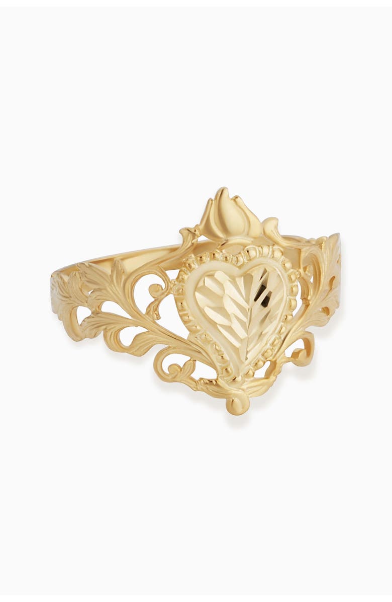 Oradina 14K Gold Hearts Desire Statement Ring, Alternate, color,