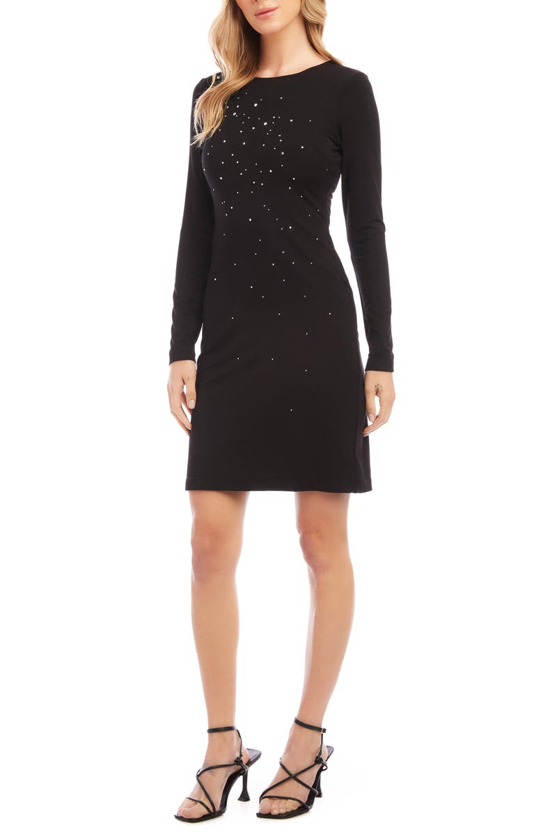 Karen Kane Sequin Long Sleeve Sheath Dress, Alternate, color,