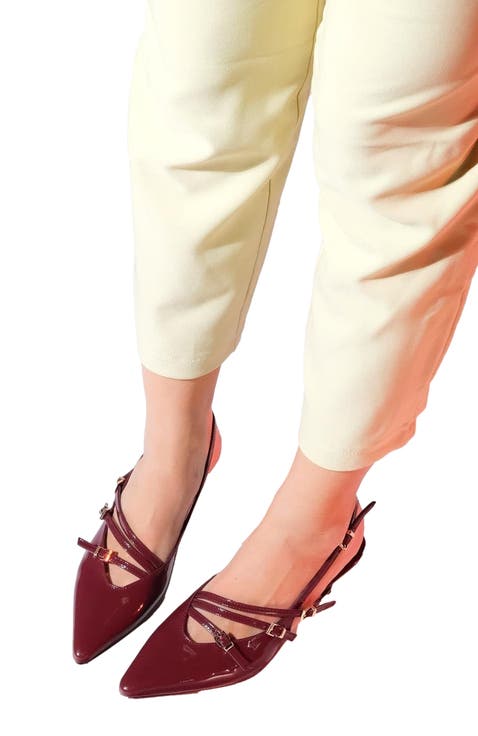 Magra Pointed-Toe Slingback Stiletto