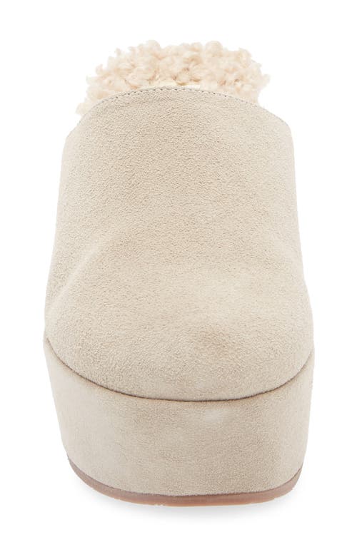 Cordani Jules Faux Fur Lined Platform Mule In Gray