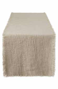 Design Imports Chino Basket Fringe Table Runner