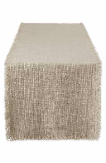 Design Imports Chino Basket Fringe Table Runner