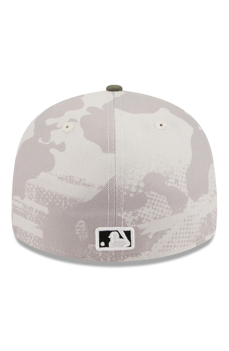 New Era Men's New Era Light Beige/Olive Miami Marlins 2025 Armed Forces Day Low Profile 59FIFTY Fitted Hat, Alternate, color, Light Beige