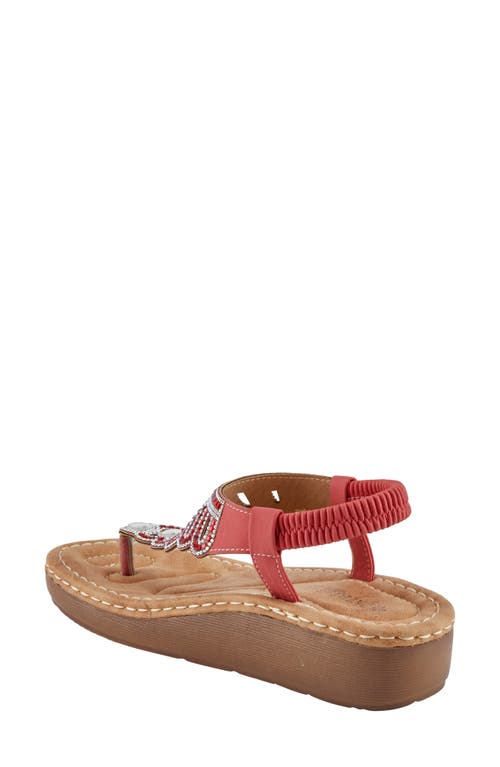 Patrizia By Spring Step Toshira Wedge Sandal In Red