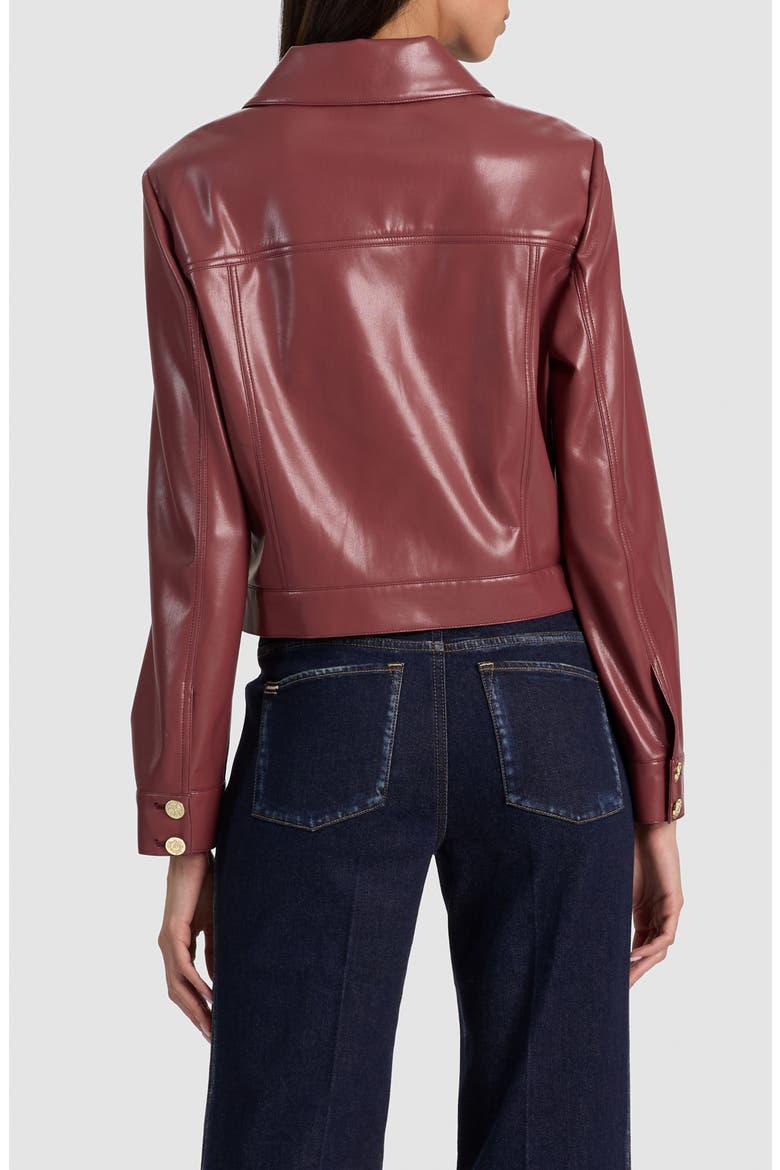 Alex Faux Leather Jacket, Alternate, color, COGNAC