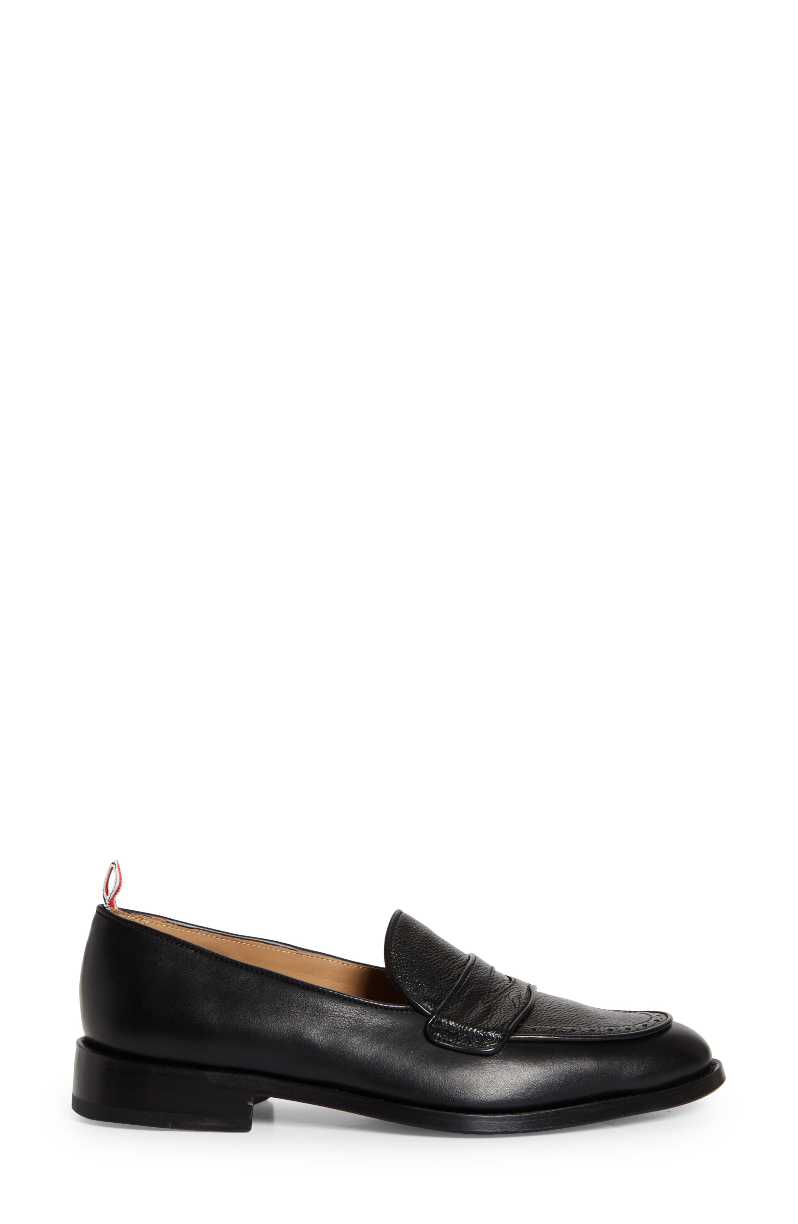 Thom Browne Penny Loafer, Alternate, color, Black