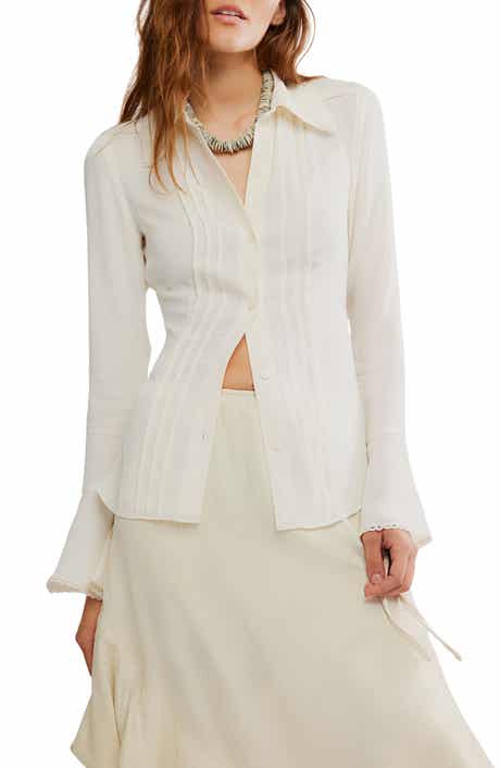 Free People Melrose Bell Sleeve Button-Up Shirt