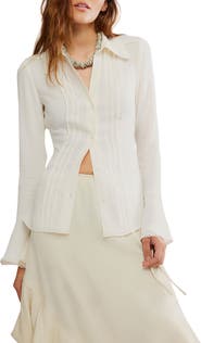 Free People Melrose Bell Sleeve Button-Up Shirt